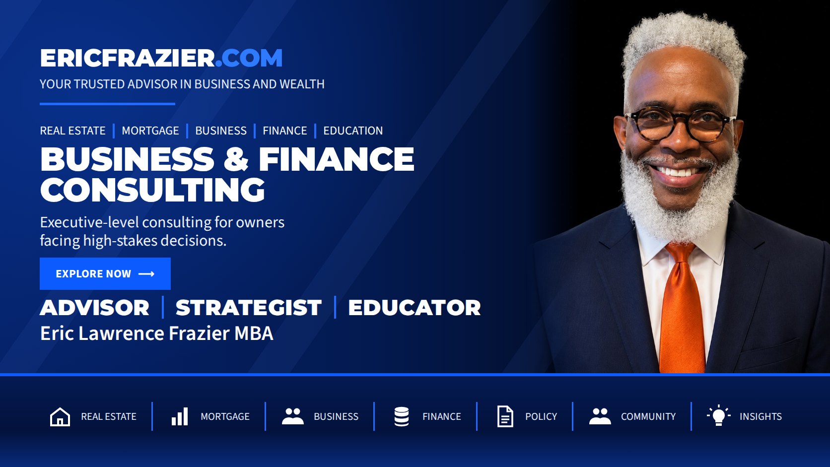 Business & Finance Consulting — Executive-level consulting for owners facing high-stakes decisions.