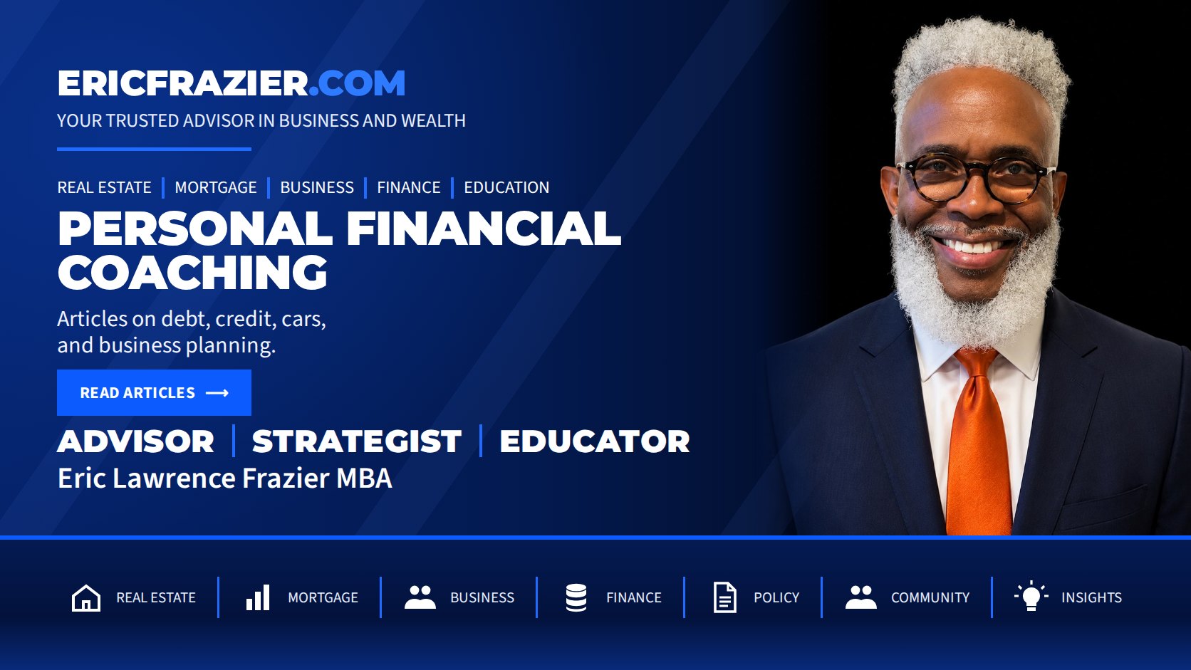 Personal Financial Coaching — Articles on debt, credit, cars, and business planning.